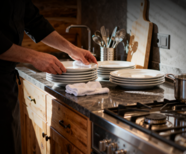 Nettoyage cuisine - chef à domicile